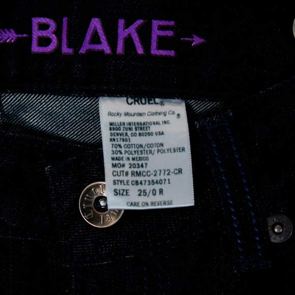 CRUEL DENIM Blake Jean 25/0 Dark Low Slim Boot NWT - Picture 8 of 8